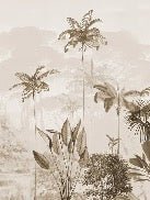 Papier peint panoramique jungle eden sépia, XXL, tendance