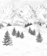 Papier peint montagne sommets de Chamonix