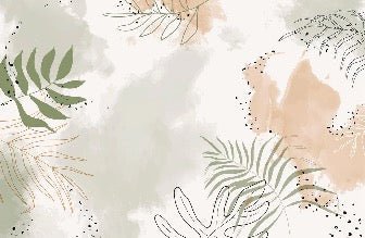 Panoramic vegetal watercolor wallpaper