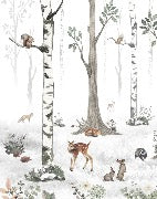Papier peint animaux printemps forêt