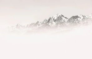 Papier peint matin brumeux Mont Blanc
