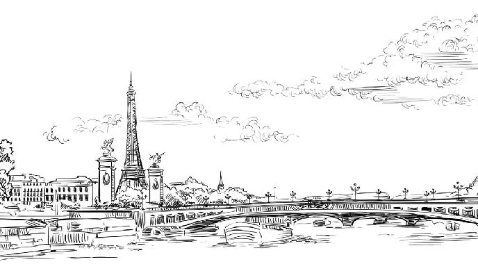 Papier peint pont Alexandre Paris