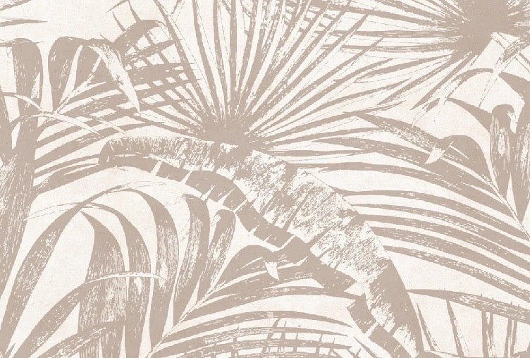Papier peint monochrome jungle feuille