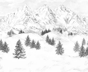Papier peint montagne sommets de Chamonix