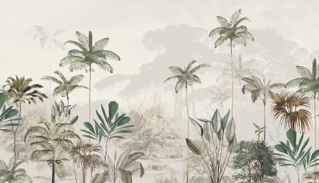 Papier peint panoramique jungle eden vert, XXL, tendance