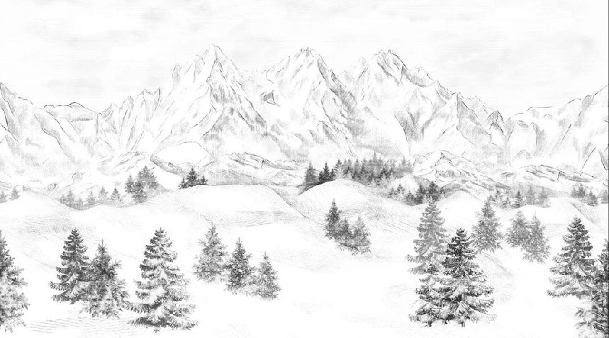 Papier peint montagne massif des Alpes