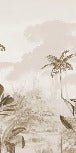 Papier peint panoramique jungle eden sépia, XXL, tendance