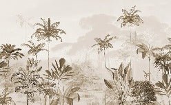 Papier peint panoramique jungle eden sépia