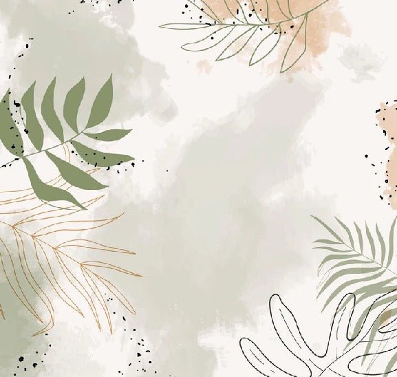 Papier peint panoramique aquarelle végétale, XXL, tendance
