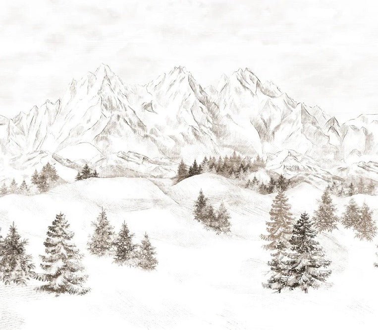 Papier peint montagne massif des Alpes, XXL, tendance