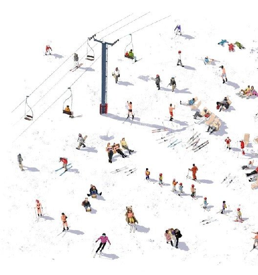 Papier peint panoramique après ski, XXL, tendance