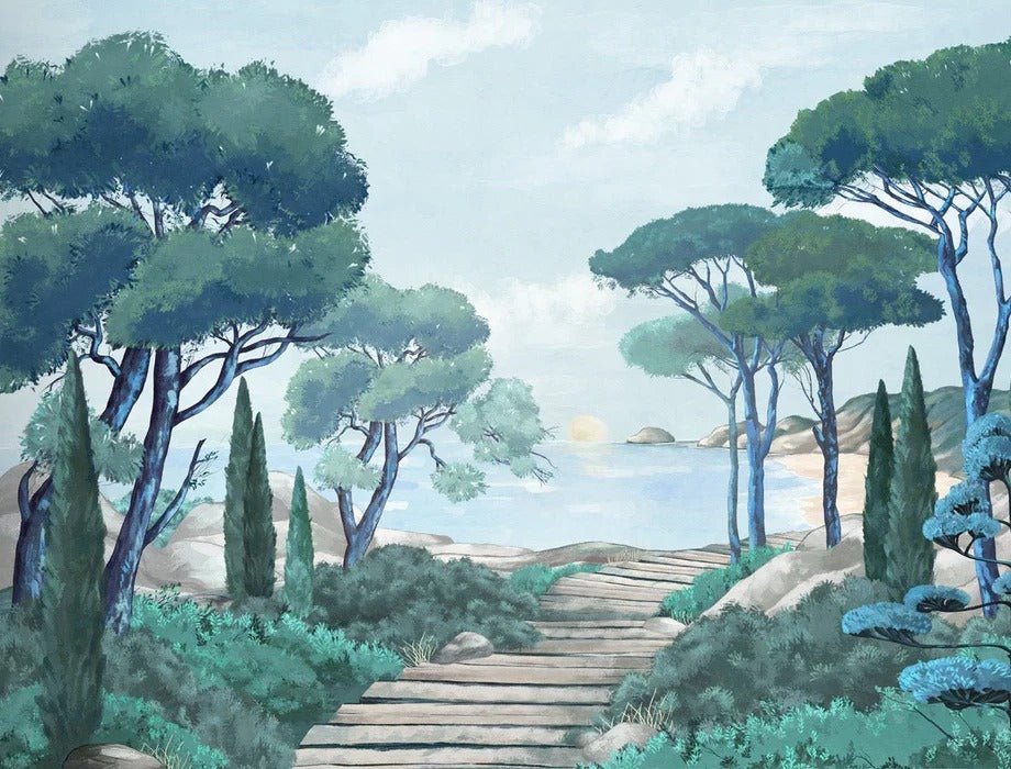 Papier peint balade dans les calanques, XXL, tendance