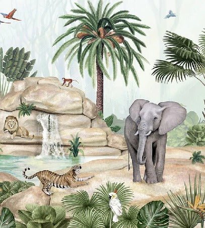 Papier peint enfant oasis animale