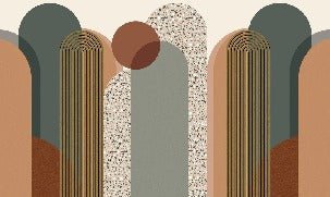 Art deco graphic wallpaper