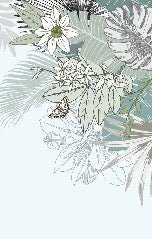 Papier peint wc tendance nature plante vert d'eau, XXL, tendance