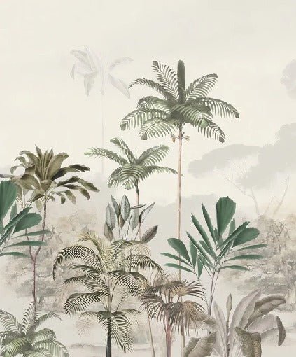 Papier peint panoramique jungle eden vert