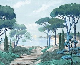 Papier peint balade dans les calanques, XXL, tendance