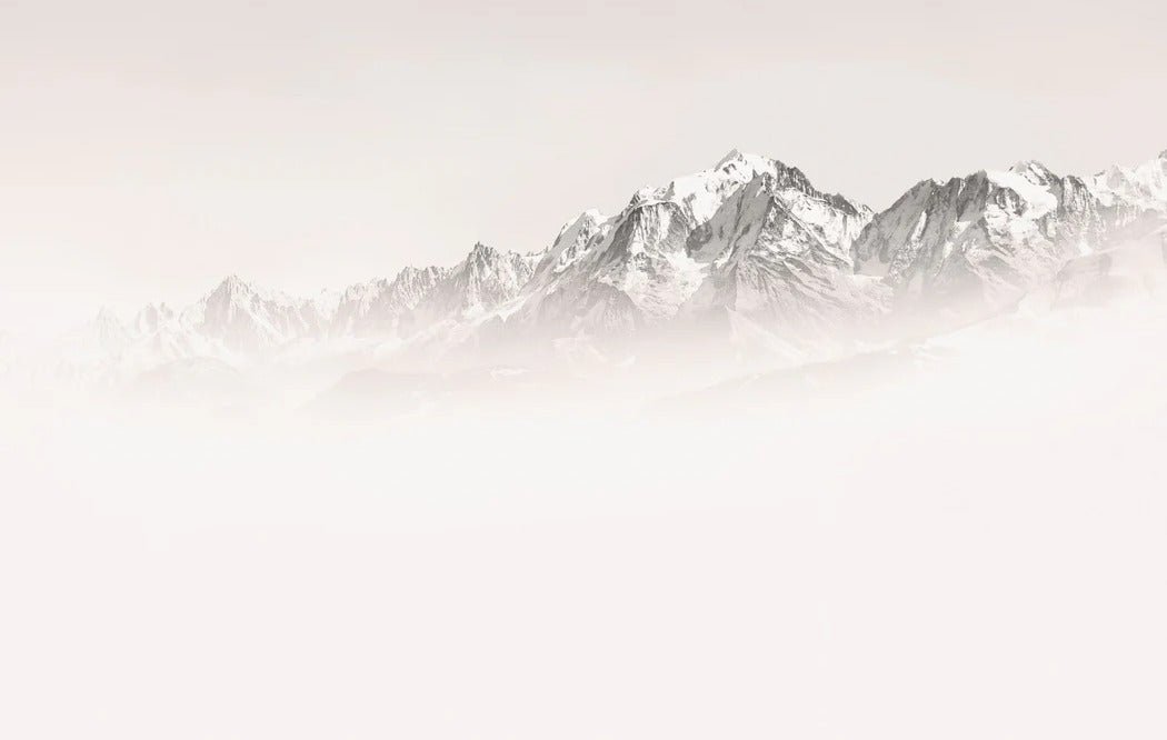 Papier peint matin brumeux Mont Blanc