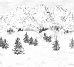 Papier peint montagne sommets de Chamonix, XXL, tendance