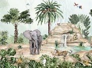 Papier peint enfant oasis animale