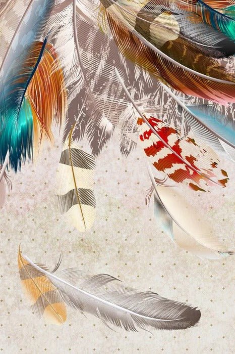 Papier peint Plumes indiennes, XXL, tendance