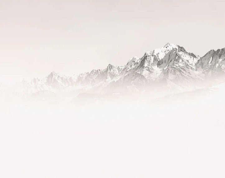 Papier peint matin brumeux Mont Blanc