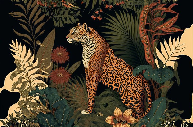 Papier peint exotique tigre
