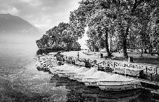Papier peint panoramique contemplation lac d'Annecy
