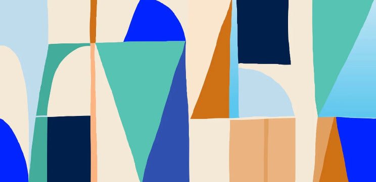 Papier peint Memphis style vibrant