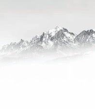 Papier peint Mont Blanc dans la brume noir et blanc, XXL, tendance