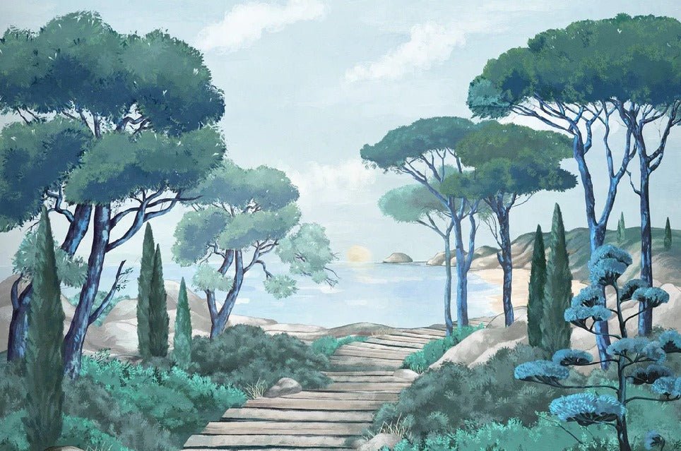 Papier peint balade dans les calanques, XXL, tendance