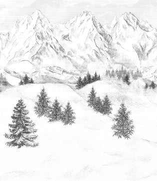 Papier peint montagne sommets de Chamonix