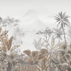 Papier peint tendance tropical sepia