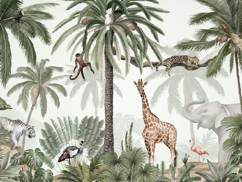 Papier peint enfant jungle paisible, XXL, tendance