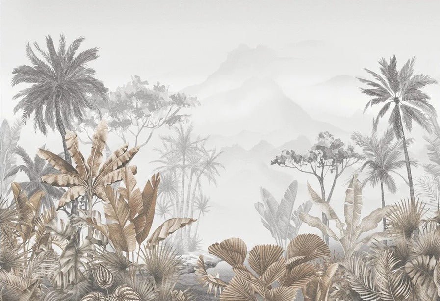 Papier peint tendance tropical sepia, XXL, tendance