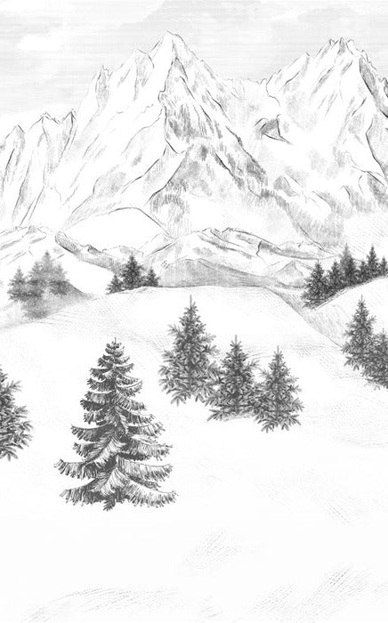 Papier peint montagne sommets de Chamonix