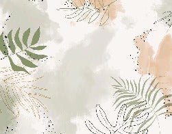 Papier peint panoramique aquarelle végétale, XXL, tendance