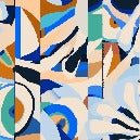 Papier peint abstrait vibrant, XXL, tendance