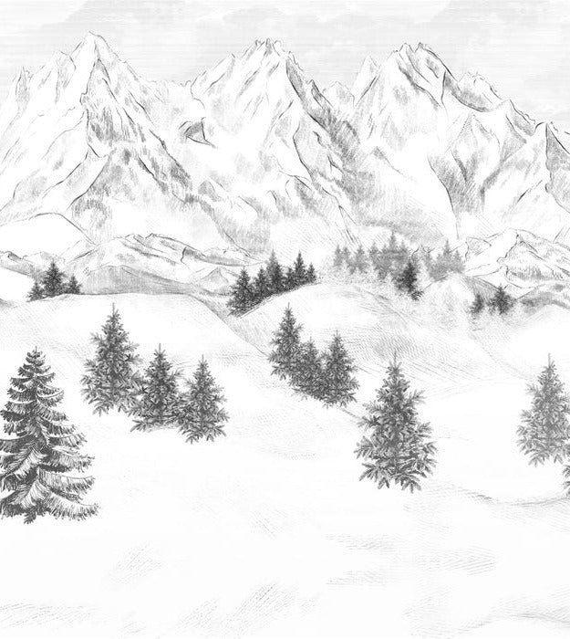 Papier peint montagne sommets de Chamonix