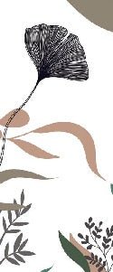 Papier peint ginkgo artiste floral