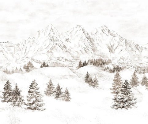Papier peint montagne massif des Alpes