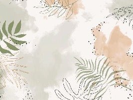 Panoramic vegetal watercolor wallpaper