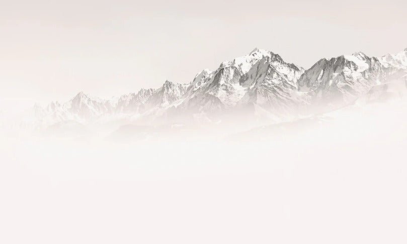 Papier peint matin brumeux Mont Blanc