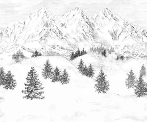 Papier peint montagne sommets de Chamonix