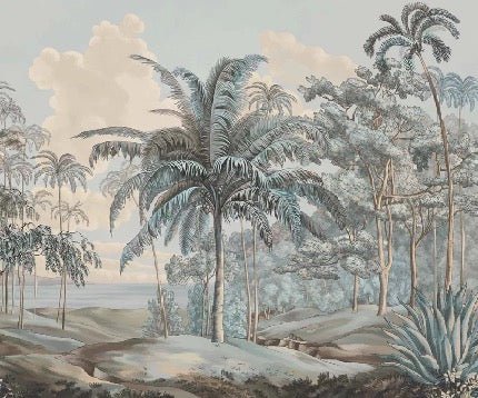 Papier peint paysage Célèbes bleuté, XXL, tendance