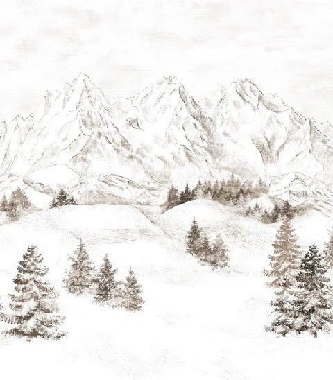 Papier peint montagne massif des Alpes, XXL, tendance