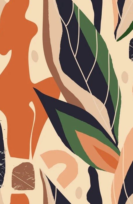 Papier peint mur végétal abstrait, XXL, tendance