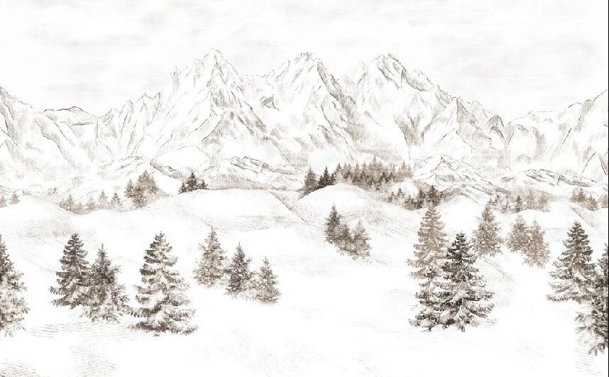 Papier peint montagne massif des Alpes, XXL, tendance