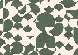 Papier peint rétro forme graphique vert, XXL, tendance