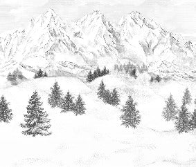 Papier peint montagne sommets de Chamonix
